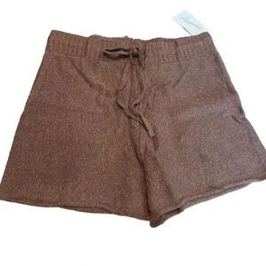 Universal Thread Brown High-Rise Tie-Front shorts with pockets
